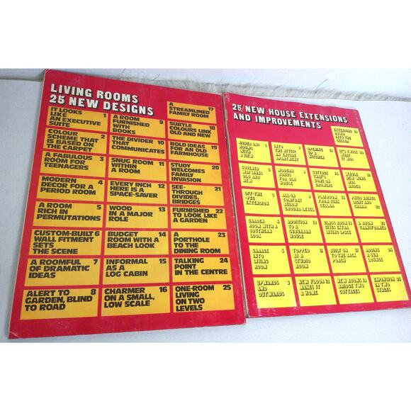 Vintage 1972 Living Rooms New Designs New House Extensions Improvements SET OF 2 - Picture 3 of 10